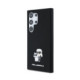Juodas dėklas Samsung Galaxy S24 Ultra telefonui "Karl Lagerfeld Liquid Silicone Metal Karl and Choupette Case"
