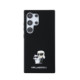 Juodas dėklas Samsung Galaxy S24 Ultra telefonui "Karl Lagerfeld Liquid Silicone Metal Karl and Choupette Case"