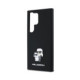 Juodas dėklas Samsung Galaxy S24 Ultra telefonui "Karl Lagerfeld Liquid Silicone Metal Karl and Choupette Case"