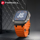 Juoda apyrankė Apple Watch (44 / 45 / 46 / 49 mm) laikrodžiams "Forcell Silicone Strap"