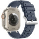 Mėlyna apyrankė Apple Watch (44 / 45 / 46 / 49 mm) laikrodžiams "Forcell Silicone Strap"