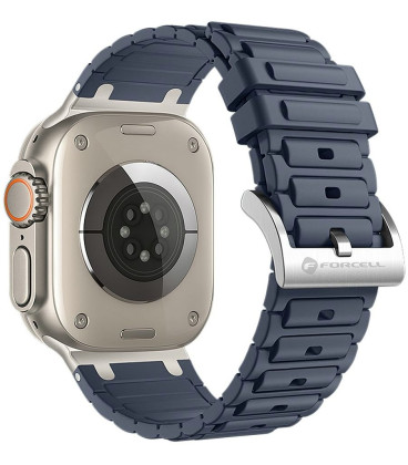 Mėlyna apyrankė Apple Watch (44 / 45 / 46 / 49 mm) laikrodžiams "Forcell Silicone Strap"