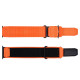 Oranžinė apyrankė Apple Watch (44 / 45 / 46 / 49 mm) laikrodžiams "Forcell Outdoor Sport Velcro Nylon"