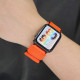 Oranžinė apyrankė Apple Watch (44 / 45 / 46 / 49 mm) laikrodžiams "Forcell Outdoor Sport Velcro Nylon"