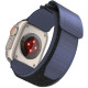 Mėlyna apyrankė Apple Watch (44 / 45 / 46 / 49 mm) laikrodžiams "Forcell Outdoor Sport Velcro Nylon"
