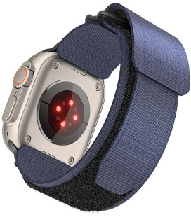 Mėlyna apyrankė Apple Watch (44 / 45 / 46 / 49 mm) laikrodžiams "Forcell Outdoor Sport Velcro Nylon"