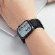 Juoda apyrankė Apple Watch (44 / 45 / 46 / 49 mm) laikrodžiams "Forcell Outdoor Sport Velcro Nylon"