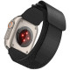 Juoda apyrankė Apple Watch (44 / 45 / 46 / 49 mm) laikrodžiams "Forcell Outdoor Sport Velcro Nylon"