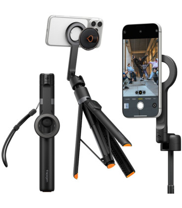 Juodas belaidis trikojis - selfie lazda "Spigen S582W Magsafe Bluetooth"