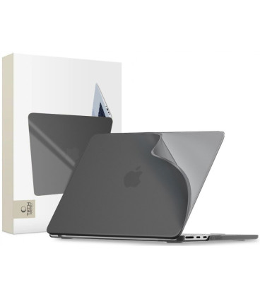Matinis juodas dėklas Apple MacBook Air 15 M2 - M5 / 2023 - 2026 kompiuteriui "Tech-Protect Softshell"