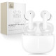 Baltos belaidės ausinės "Tech-Protect Ultraboost TWS Earphones Pro G3"