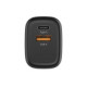 Juodas 1xUSB-A + 1xUSB-C PD65W / QC3.0 pakrovėjas "Tech-Protect NCA65W-GAN 2-Port"