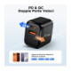 Juodas 1xUSB-A + 1xUSB-C PD65W / QC3.0 pakrovėjas "Tech-Protect NCA65W-GAN 2-Port"