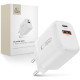 Baltas 1xUSB-A + 1xUSB-C PD65W / QC3.0 pakrovėjas "Tech-Protect NCA65W-GAN 2-Port"