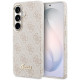 Rožinis dėklas Samsung Galaxy S26 telefonui "Guess PU 4G Script Metal Logo Magnetic Case"