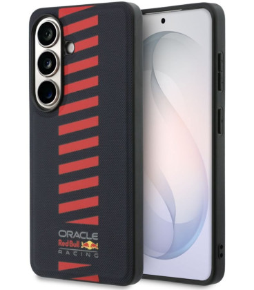 Mėlynas dėklas Samsung Galaxy S26 telefonui "Red Bull PU Leather Meshed Powerbar Magnetic Case"