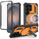 Oranžinis dėklas + stikliukas Samsung Galaxy S26 Ultra telefonui "Tech-Protect MagBlast Magsafe + Glass 2-Pack"