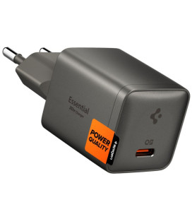 Pilkas (Gunmetal) 30W 1xUSB-C pakrovėjas "Spigen EE301EE-GAN Essential 1-Port"
