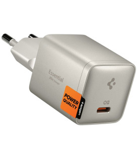 Pilkas (Natural Titanium) 30W 1xUSB-C pakrovėjas "Spigen EE301EE-GAN Essential 1-Port"