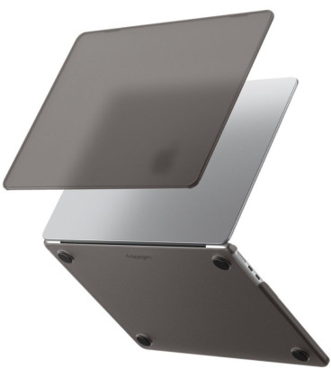 Matinis juodas dėklas Apple MacBook Air M2-M5 2023-2026 kompiuteriui "Spigen Airskin"