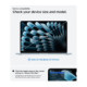Pilkas dėklas Apple MacBook Air 15 M2-M5 2023-2026 kompiuteriui "Spigen Urban Fit"