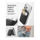 Juodas kortelių dėklas - stovas "Spigen S314-4 Slim Fold Tripod Wallet Magsafe"