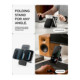 Juodas kortelių dėklas - stovas "Spigen S314-4 Slim Fold Tripod Wallet Magsafe"