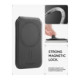 Juodas kortelių dėklas - stovas "Spigen S314-4 Slim Fold Tripod Wallet Magsafe"