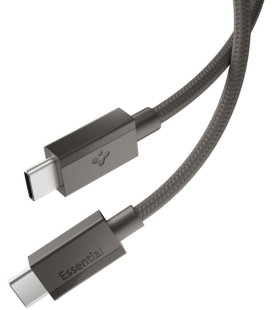 Pilkas (Gunmetal) laidas USB-C - USB-C 60W / 150cm "Spigen EB6015CC Essential"