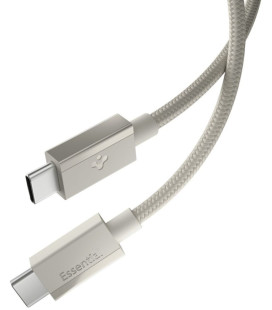 Pilkas (Natural Titanium) laidas USB-C - USB-C 60W / 150cm "Spigen EB6015CC Essential"