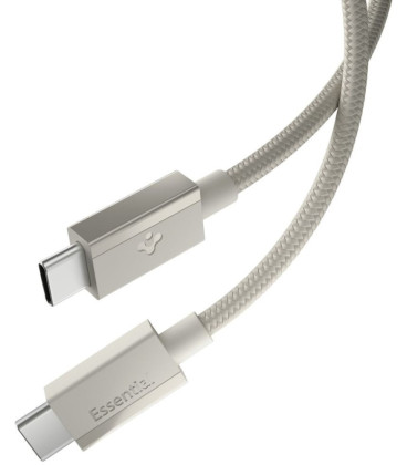 Pilkas (Natural Titanium) laidas USB-C - USB-C 60W / 150cm "Spigen EB6015CC Essential"