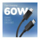 Juodas USB-C - USB-C 60W / 150cm laidas "Spigen EB6015CC Essential"