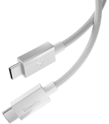 Baltas USB-C - USB-C 60W / 150cm laidas "Spigen EB6015CC Essential"
