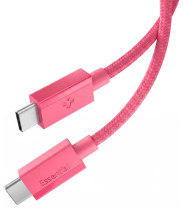 Rožinis USB-C - USB-C 60W / 100cm laidas "Spigen EB6010CC Essential"