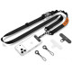 Juodas / oranžinis dirželis telefonui "Tech-Protect C9S Rope Crossbody"