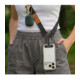 Juodas / oranžinis dirželis telefonui "Tech-Protect C9S Rope Crossbody"