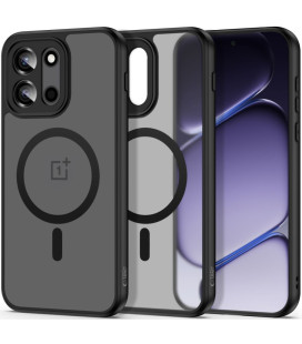 Matinis juodas dėklas Oneplus Nord 6 telefonui "Tech-Protect Magmat Magsafe"