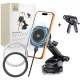 Juodas magnetinis automobilinis telefono laikiklis su 25W QI2.2 krovimu "Tech-Protect V20 ArcticBoost Magsafe Vent & Dash"