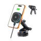 Juodas magnetinis automobilinis telefono laikiklis su 25W QI2.2 krovimu "Tech-Protect V20 ArcticBoost Magsafe Vent & Dash"