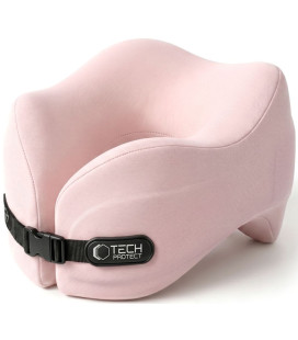 Rožinė kelioninė kaklo pagalvėlė "Tech-Protect Comfortrest Travel Neck Pollow"