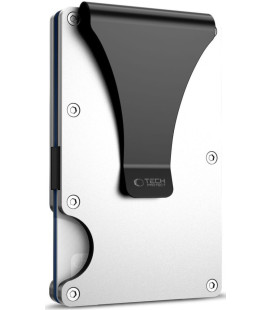 Sidabrinės spalvos kortelių dėklas "Tech-Protect Thorn Rfid Card Wallet"