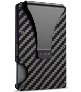 Juodas (Carbon) kortelių dėklas "Tech-Protect Thorn Rfid Card Wallet"