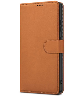 Dėklas Fancy Wallet Xiaomi Redmi 17C 4G/Redmi 14C/Redmi A4/Poco C75 rudas