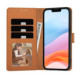 Dėklas Fancy Wallet Xiaomi Redmi 17C 4G/Redmi 14C/Redmi A4/Poco C75 rudas