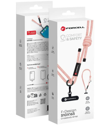Dirželis telefonui Forcell F-Design S10X165 rožinis