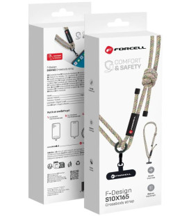Dirželis telefonui Forcell F-Design S10X165 įvairiaspalvis