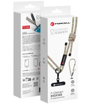 Dirželis telefonui Forcell F-Design S10X165 įvairiaspalvis