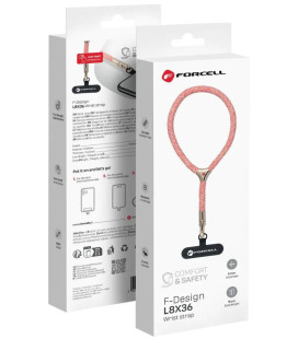 Dirželis telefonui Forcell F-Design L8X36 rožinis