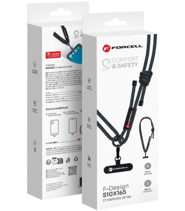Dirželis telefonui Forcell F-Design S10X165 juodas