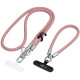 (Dusty Rose) dirželis telefonui "Tech-Protect C10S Rope Crossbody & Wrist"